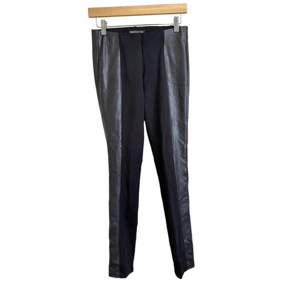 Peace of Cloth Ryan‎ Legging Paramount Knit Black Faux Leather XS - Picture 2 of 7